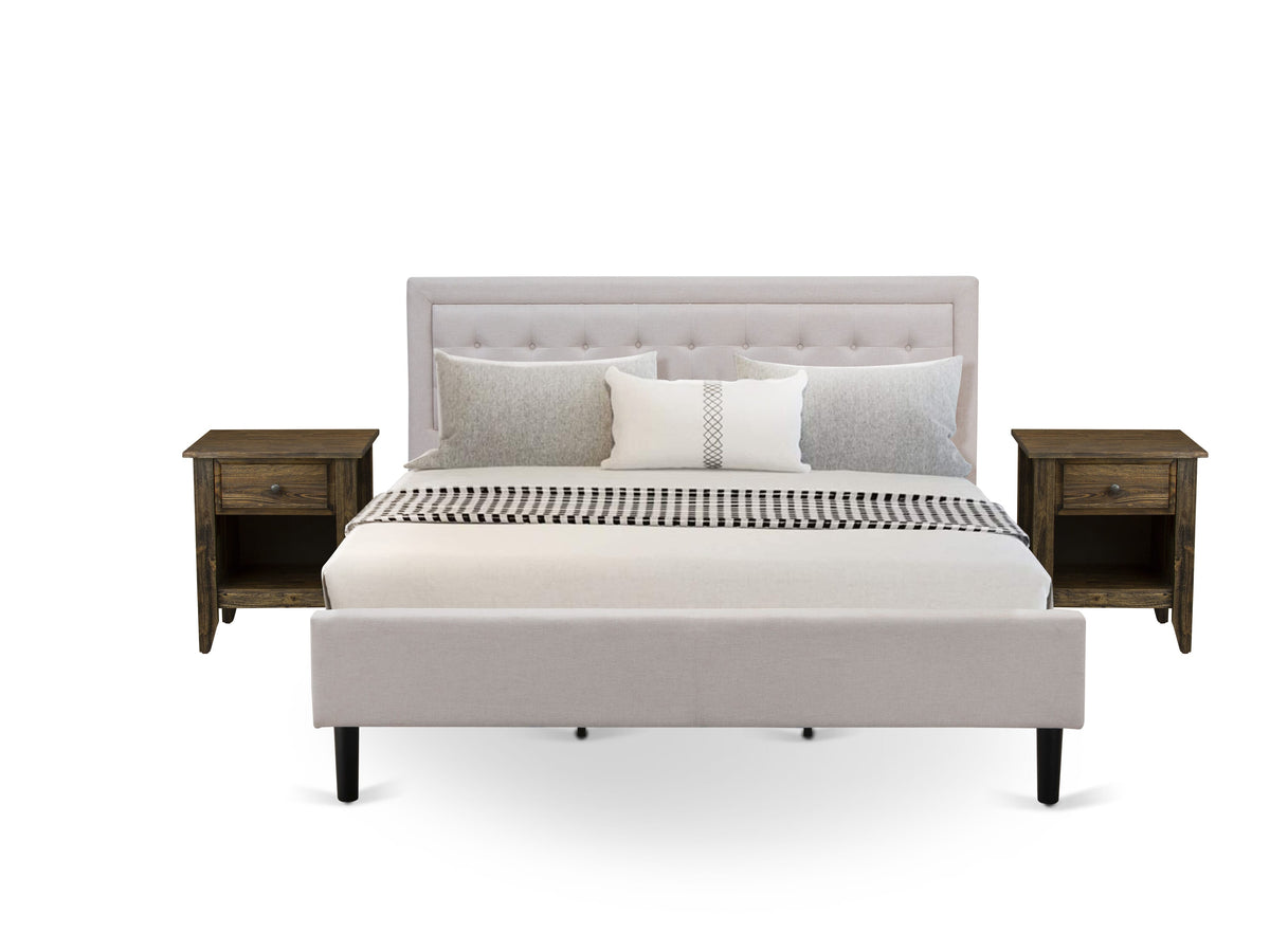 FN08K-UK9IO 3-Piece Bedroom Ensemble King Platform Bed