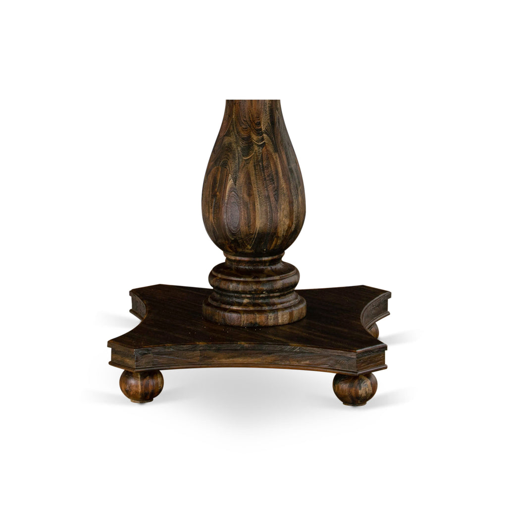 "East West Furniture 002-07-P Dining Pedestal with 2 Shelves