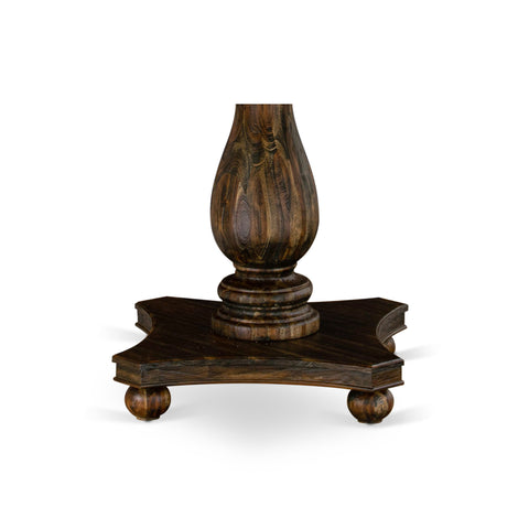 "East West Furniture 002-07-P Dining Pedestal with 2 Shelves