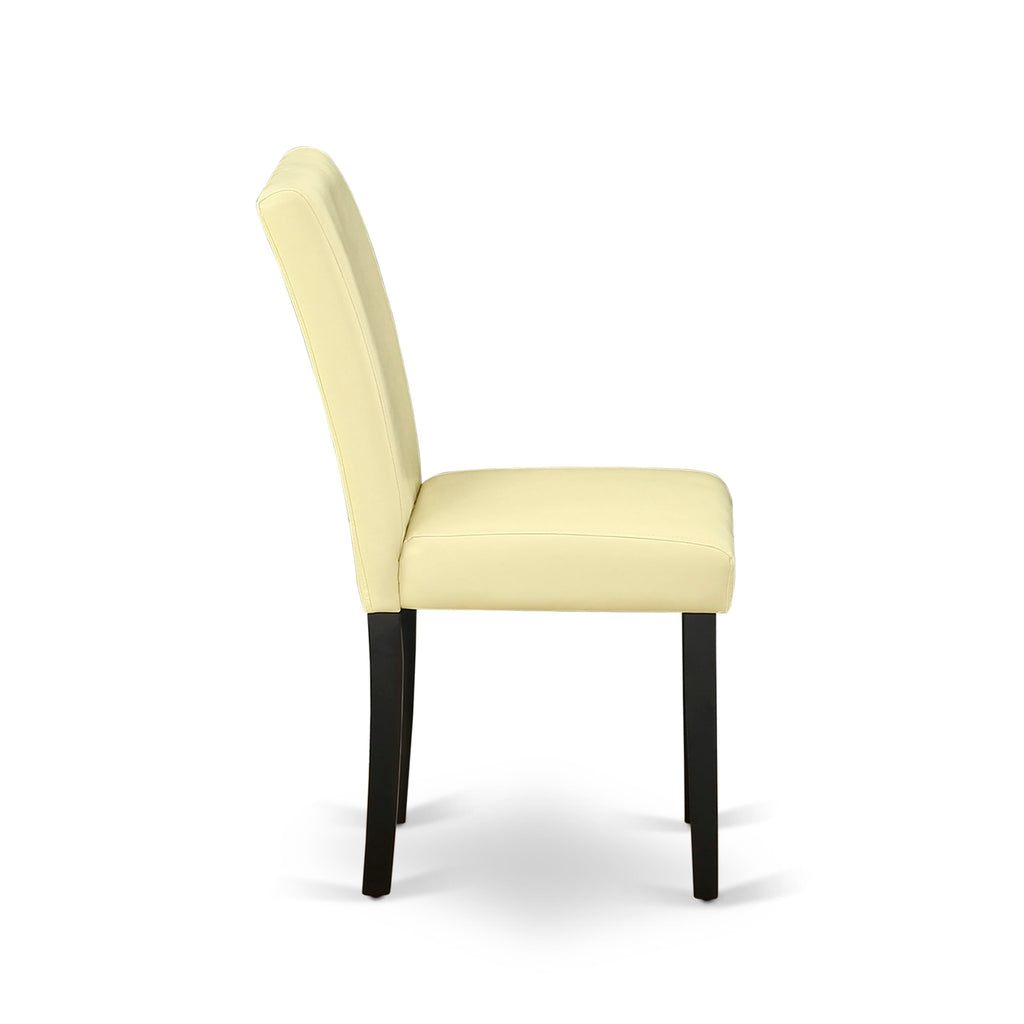 LGAB5-BAG-L4 Unique 5-Piece Dining Ensemble with Extendable Table & Creamy Faux Leather Chairs