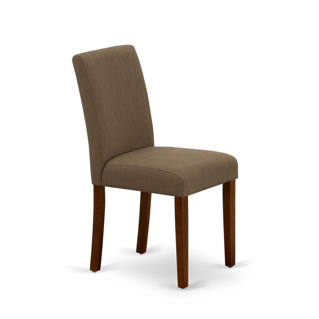 DOAB7-7FF-0E 7-Piece Dining Ensemble with Expandable Table and 6 Upholstered Coffee Chairs, 42x78 Inch