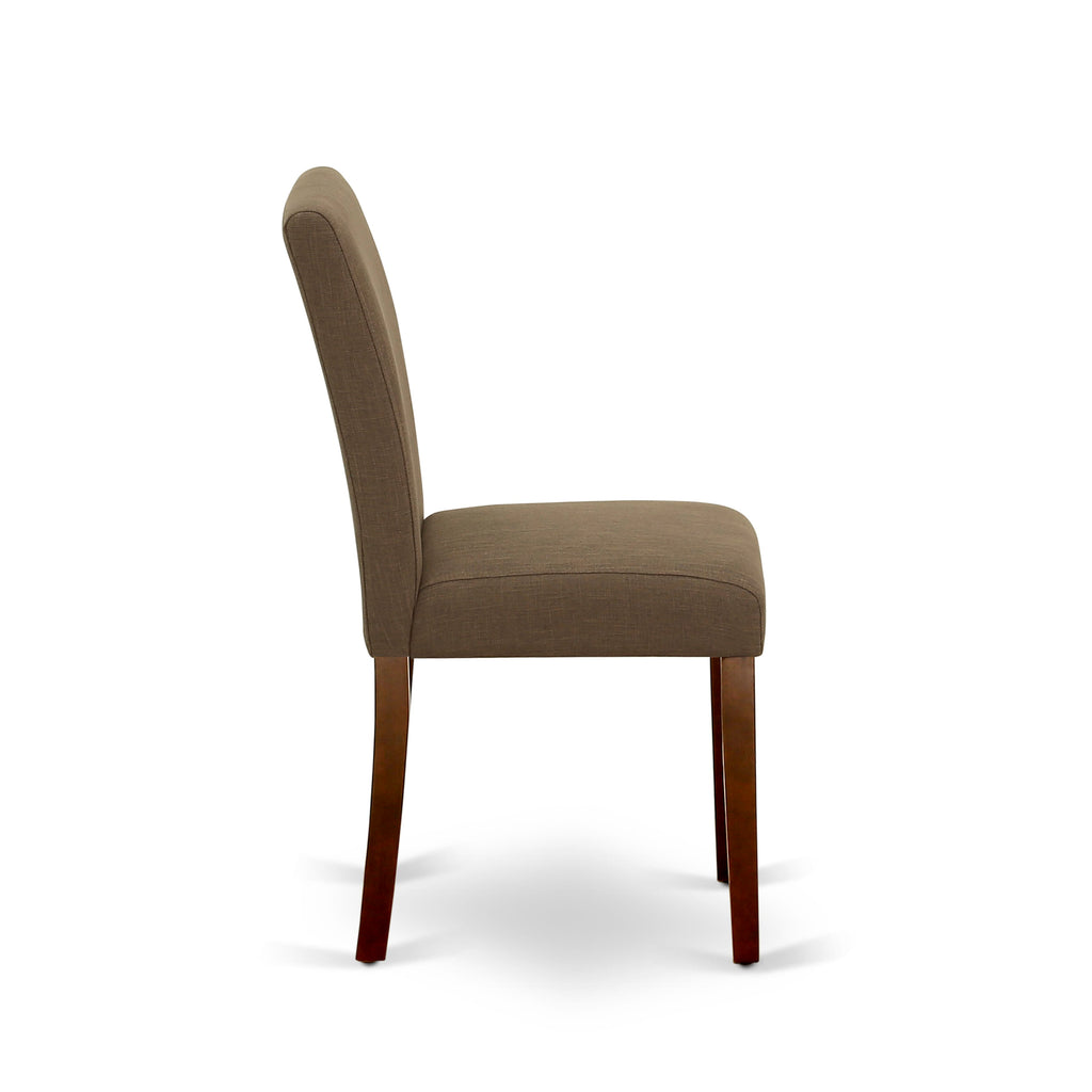 DOAB7-7FF-0E 7-Piece Dining Ensemble with Expandable Table and 6 Upholstered Coffee Chairs, 42x78 Inch
