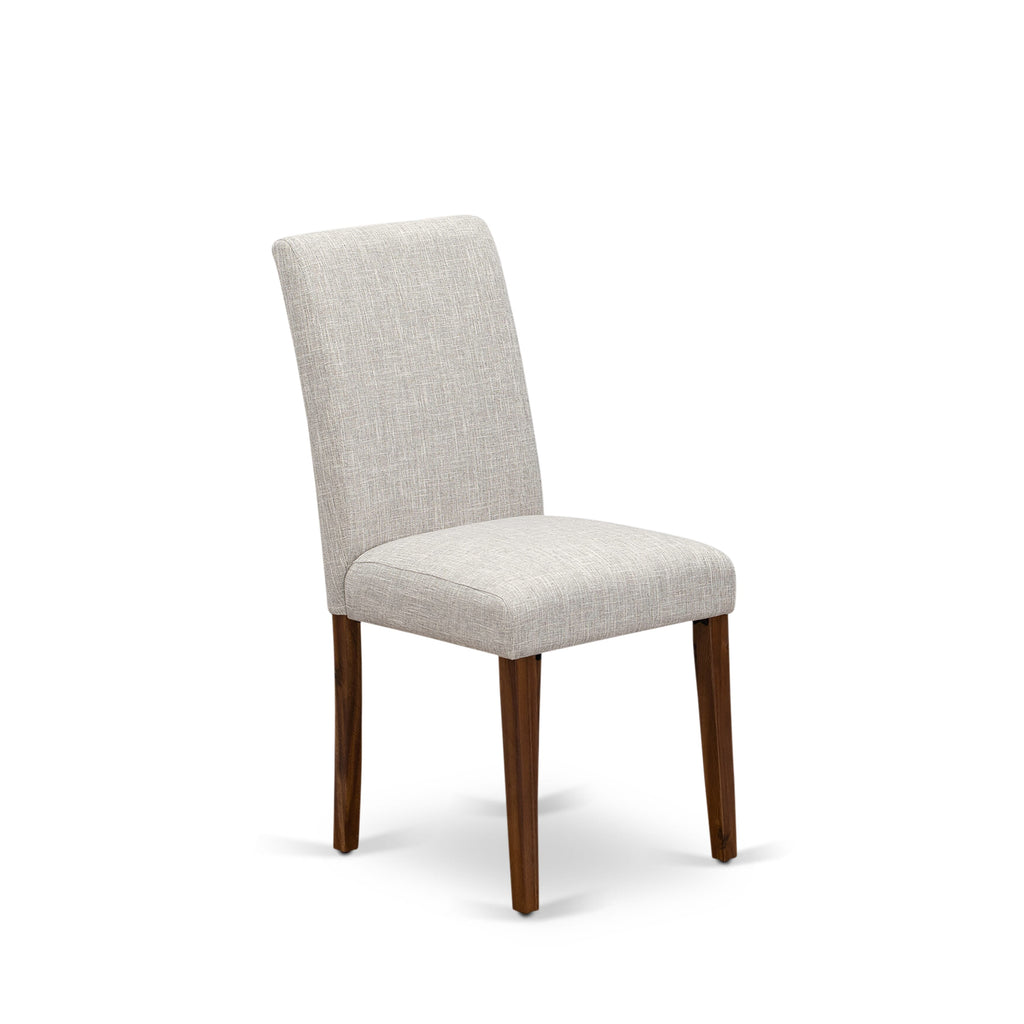 I3AB7-97I 7-Piece Dining Ensemble with Circular Table and Doeskin Chairs, Antique Walnut Finish