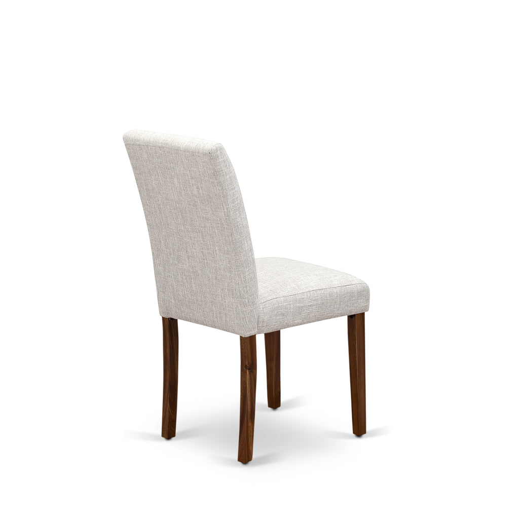 I3AB7-97I 7-Piece Dining Ensemble with Circular Table and Doeskin Chairs, Antique Walnut Finish
