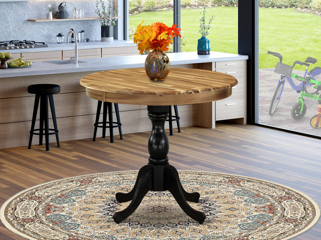 AMT-A86-T5 Antique Charm Round Pedestal Base Kitchen Table Top, 36 Multi-Color