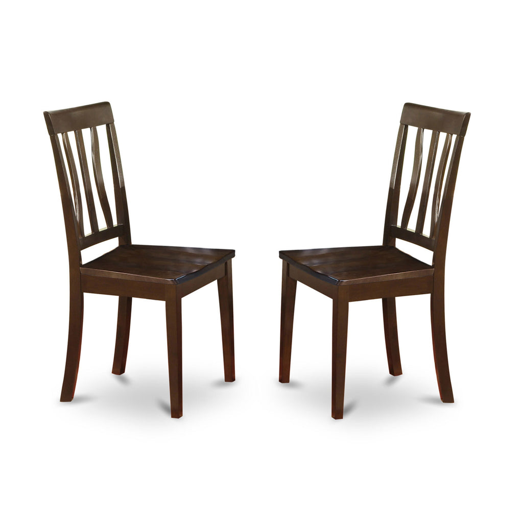CAAN5-M94-U 5-Piece Rectangular Dining Table Set with 4 Elegant Seating Chairs, 36x60 Cappuccino