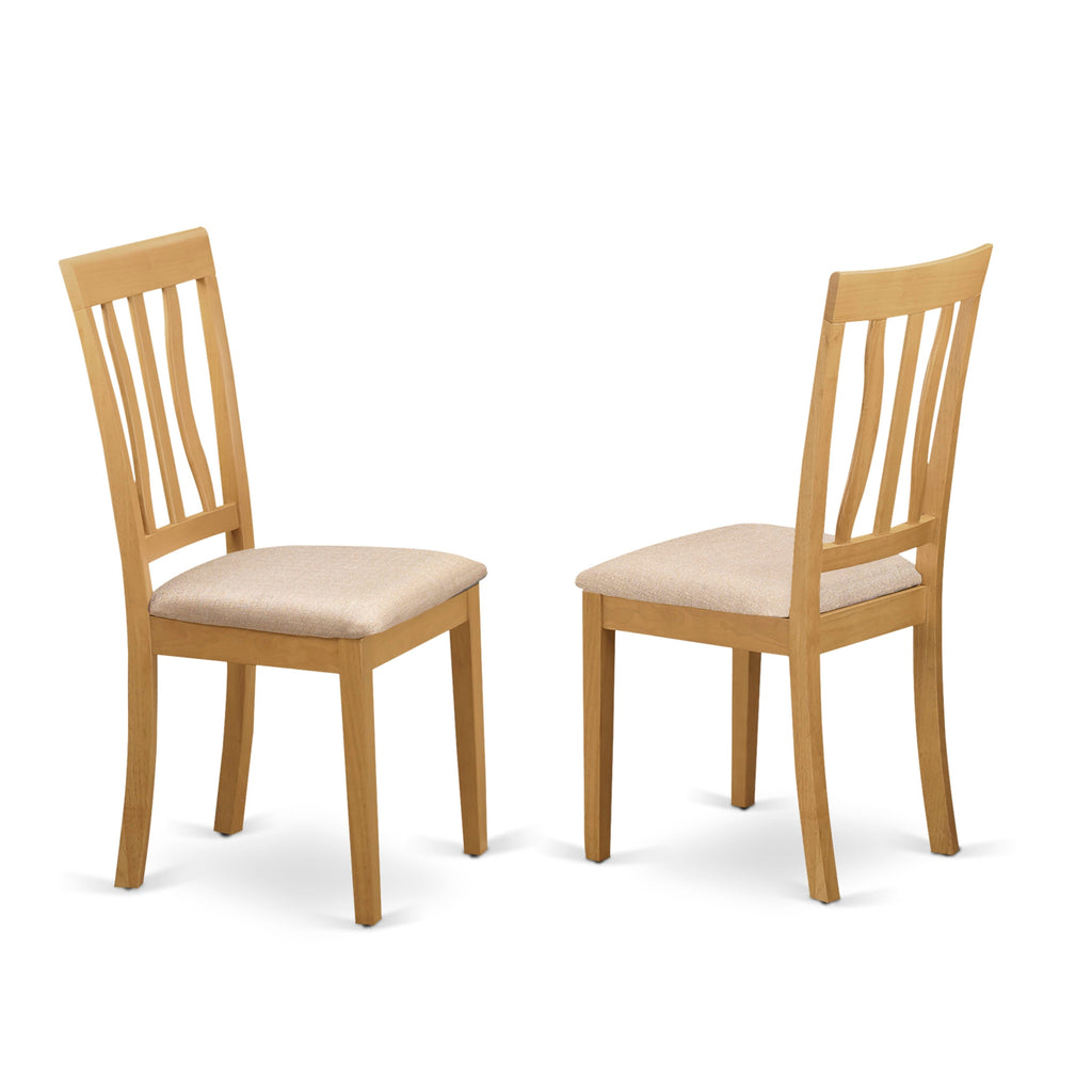 CAAN6-YTO-Q Oak Rectangular Dining Ensemble Table, Chairs, and Bench for Cozy Kitchen Spaces