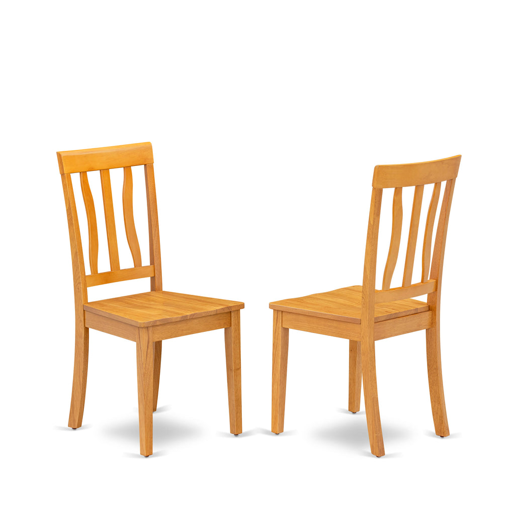 VAAN9-CRK-Y 9-Piece Dining Collection Oval Table with Leaf & Chairs, Wood Design, 40x76 Maple