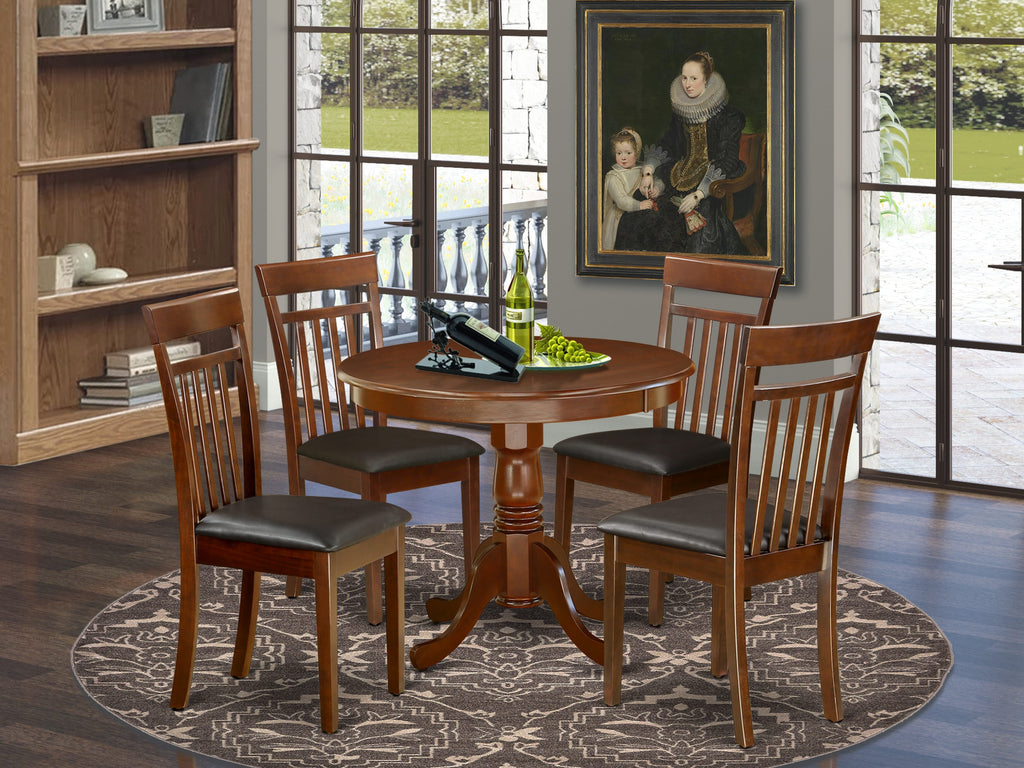 ANCA5-JHC-87 5-Piece Dining Ensemble Chic Table with Mixed Seating for Four