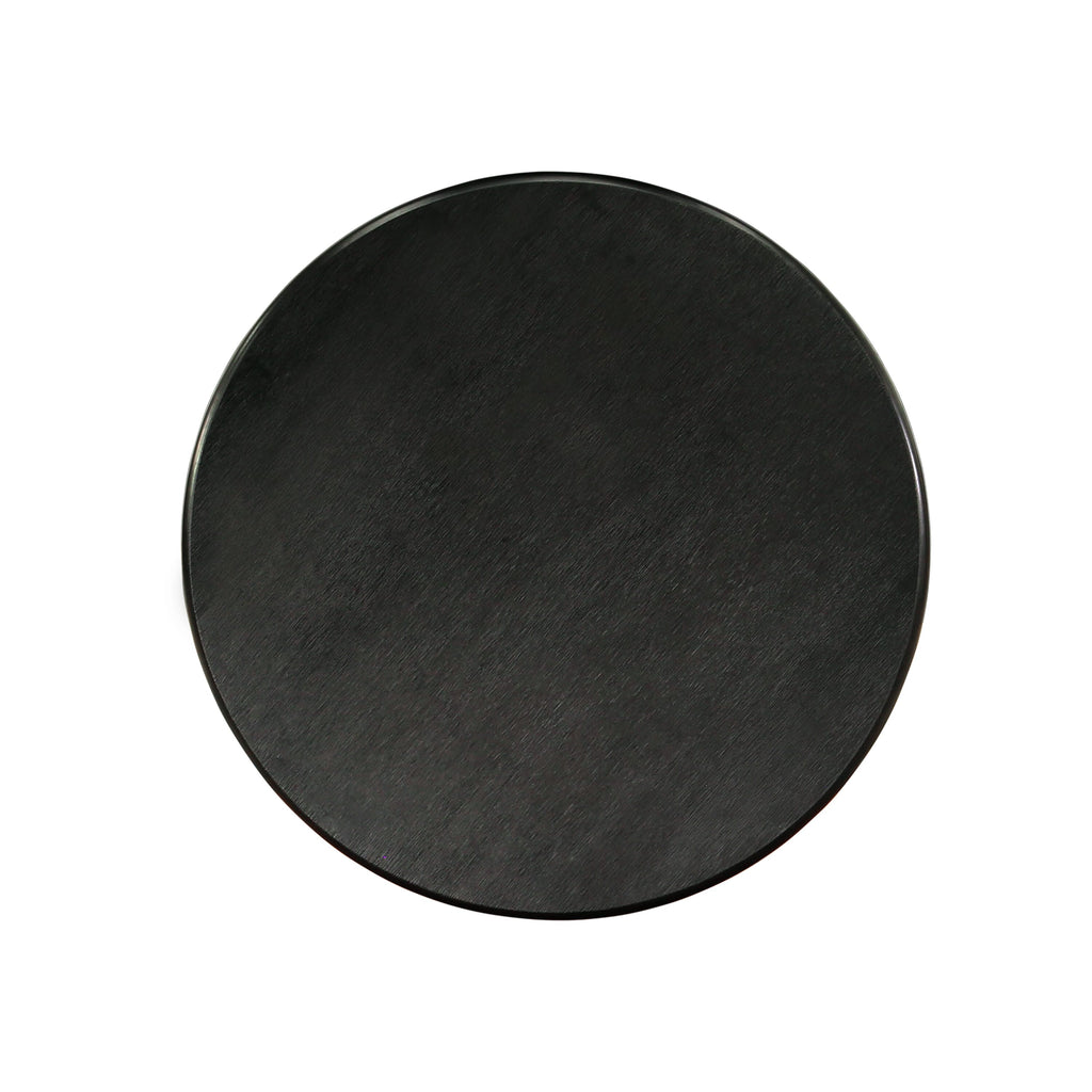 ANT-A77-A6 Classic Style 36 Round Dining Table with Pedestal Base, Black Wirebrushed Finish