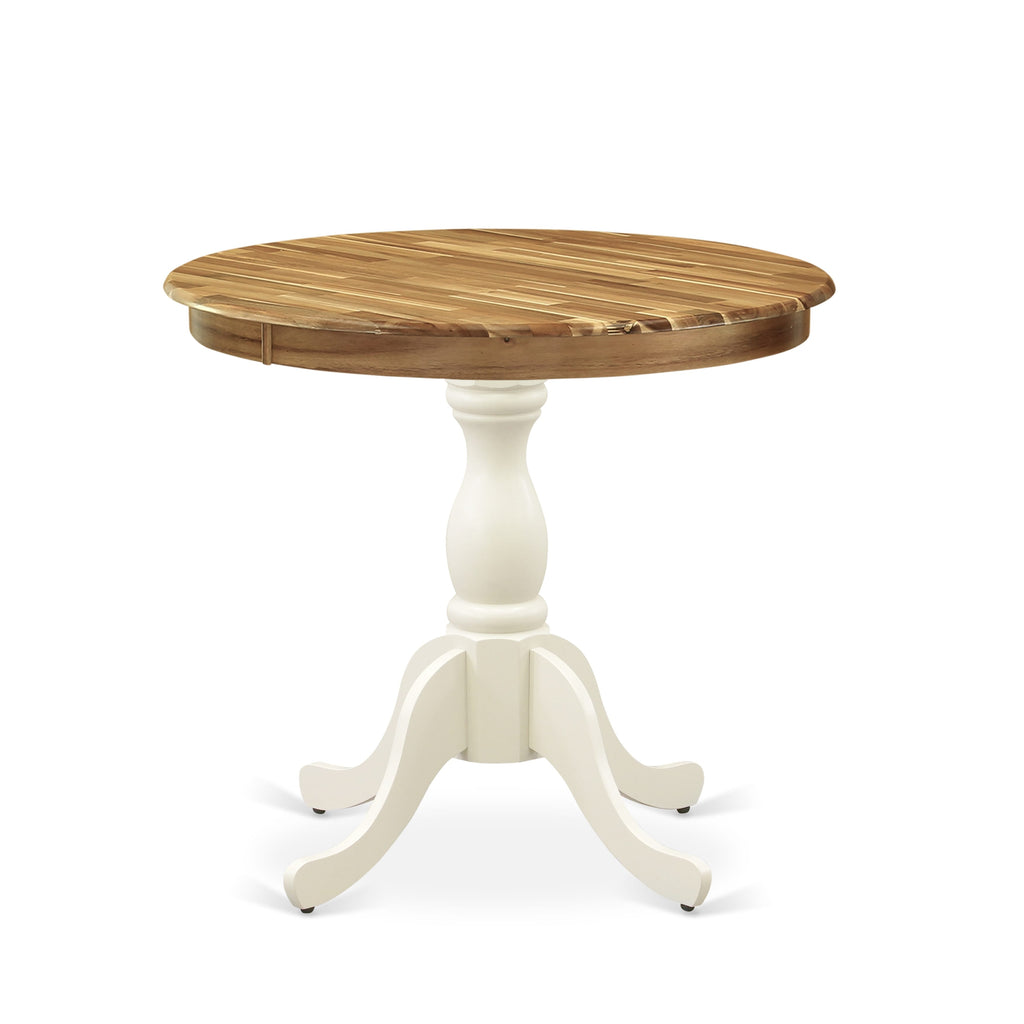 AST-N64-74 Antique Contemporary Round Kitchen Table with Pedestal Stand, 36 Multi-Color Design