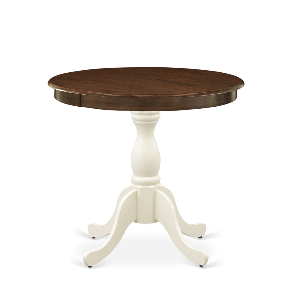 AST-WOL-HV Antique Pedestal Round Kitchen Table, Multi-Color Elegance for Dining, 36 Inches