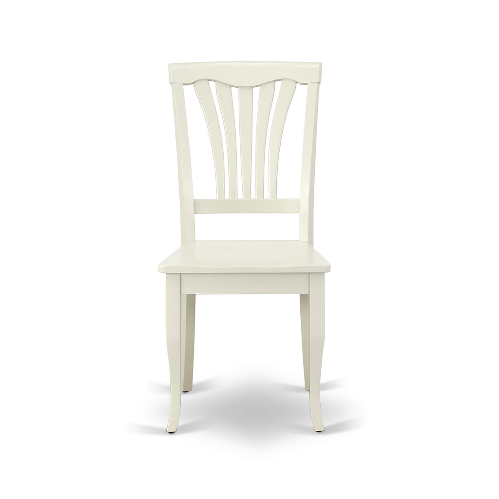 MZAV5-QX2-M 5-Piece Dining Set Drop-Leaf Table & Four Chairs, Elegant White Finish