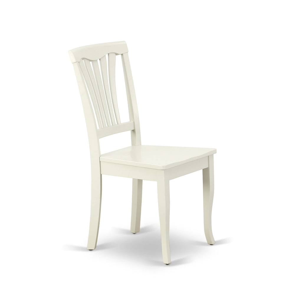 MZAV5-QX2-M 5-Piece Dining Set Drop-Leaf Table & Four Chairs, Elegant White Finish