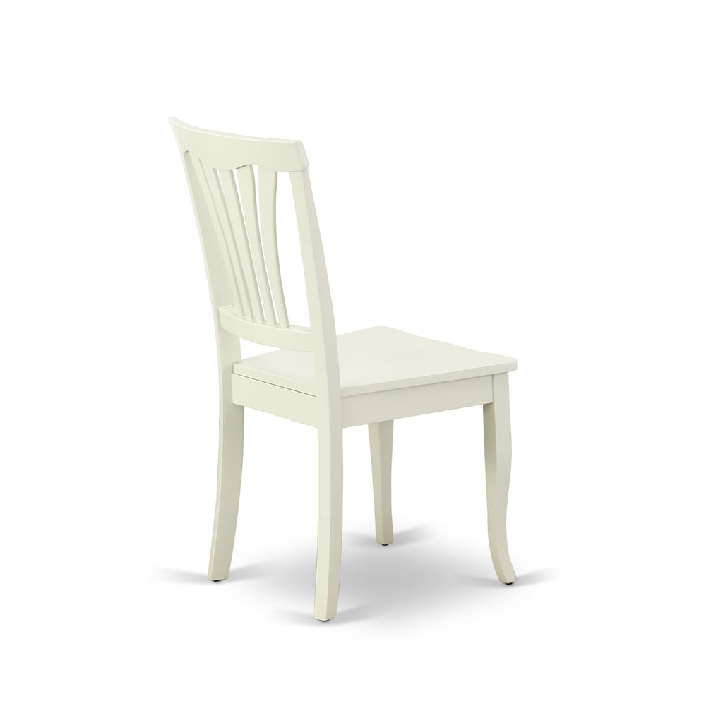 MZAV5-QX2-M 5-Piece Dining Set Drop-Leaf Table & Four Chairs, Elegant White Finish