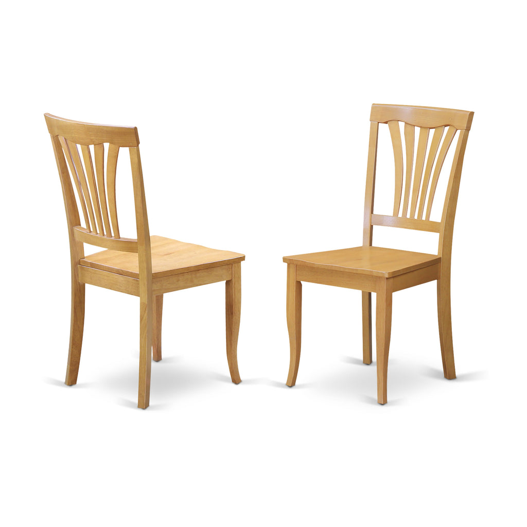 MZAV5-0MA-R 5-Piece Oak Dining Set with Dropleaf Table & 4 Chairs, 36x54