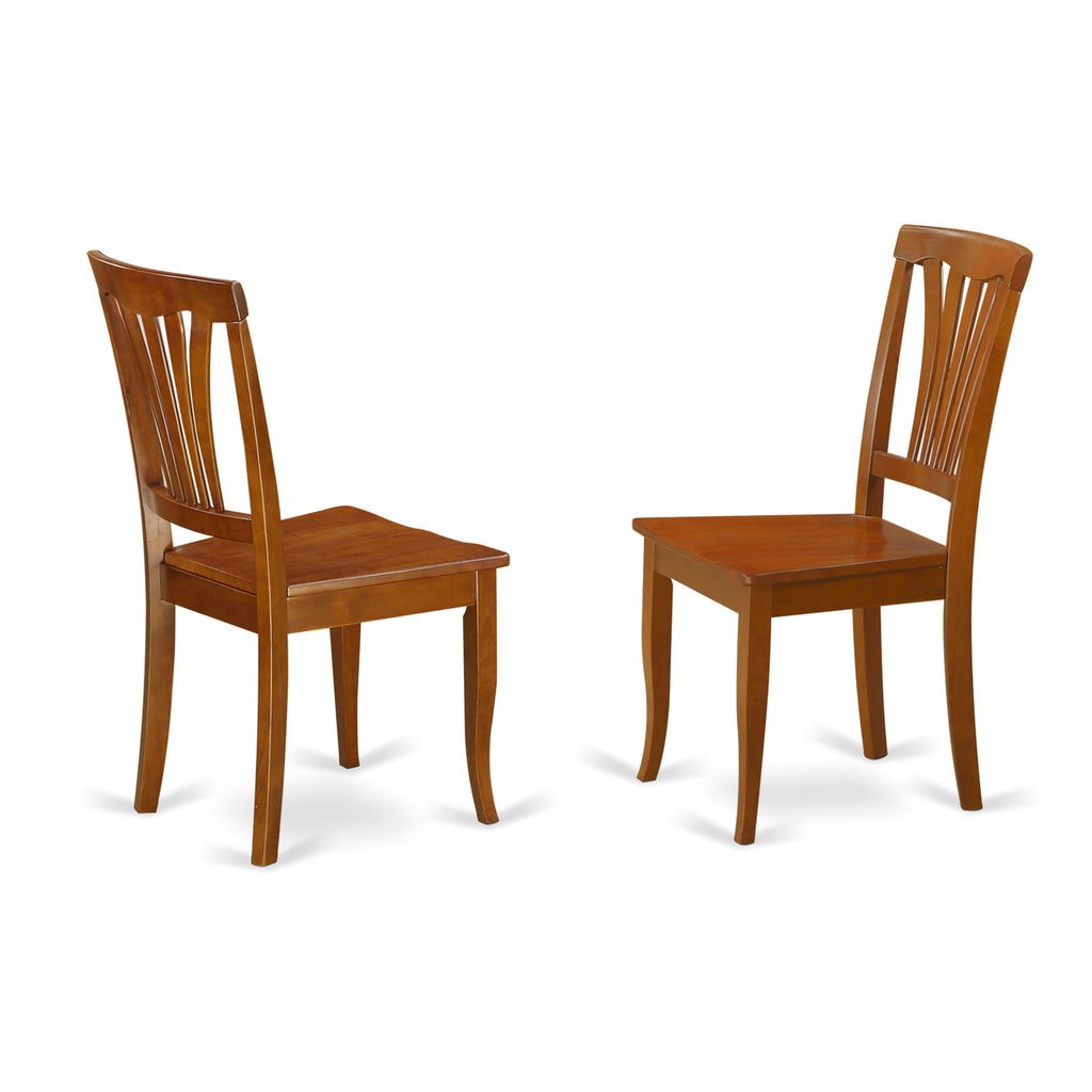 PFAV7-559-E 7-Piece Dining Set with Expandable Table & Wooden Chairs in Brown Finish, 54-Inch Size
