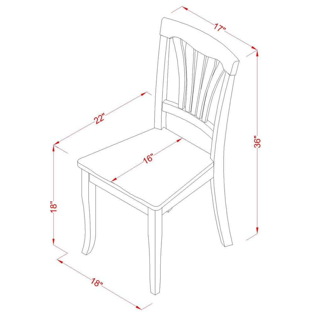 MZAV5-HC6-D Ensemble 5-Piece Rectangle Table with Dropleaf & 4 Chairs, 36x54, Cherry & Creamy
