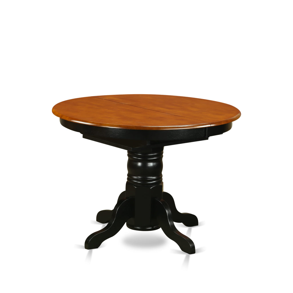 AVPF7-PR1-W Luxurious 7 Piece Dining Ensemble with Oval Table & Plush Chairs, 42x60, Chic Black & Cherry