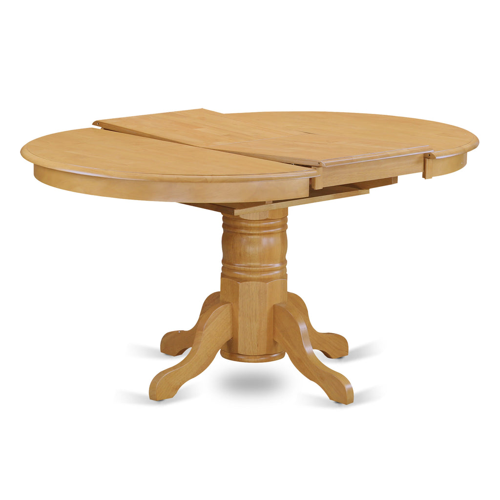 AVCE7-ZY1-9A Dining Ensemble 7-Piece Set with Oval Butterfly Leaf Table & 6 Parson Chairs in Limelight Upholstery