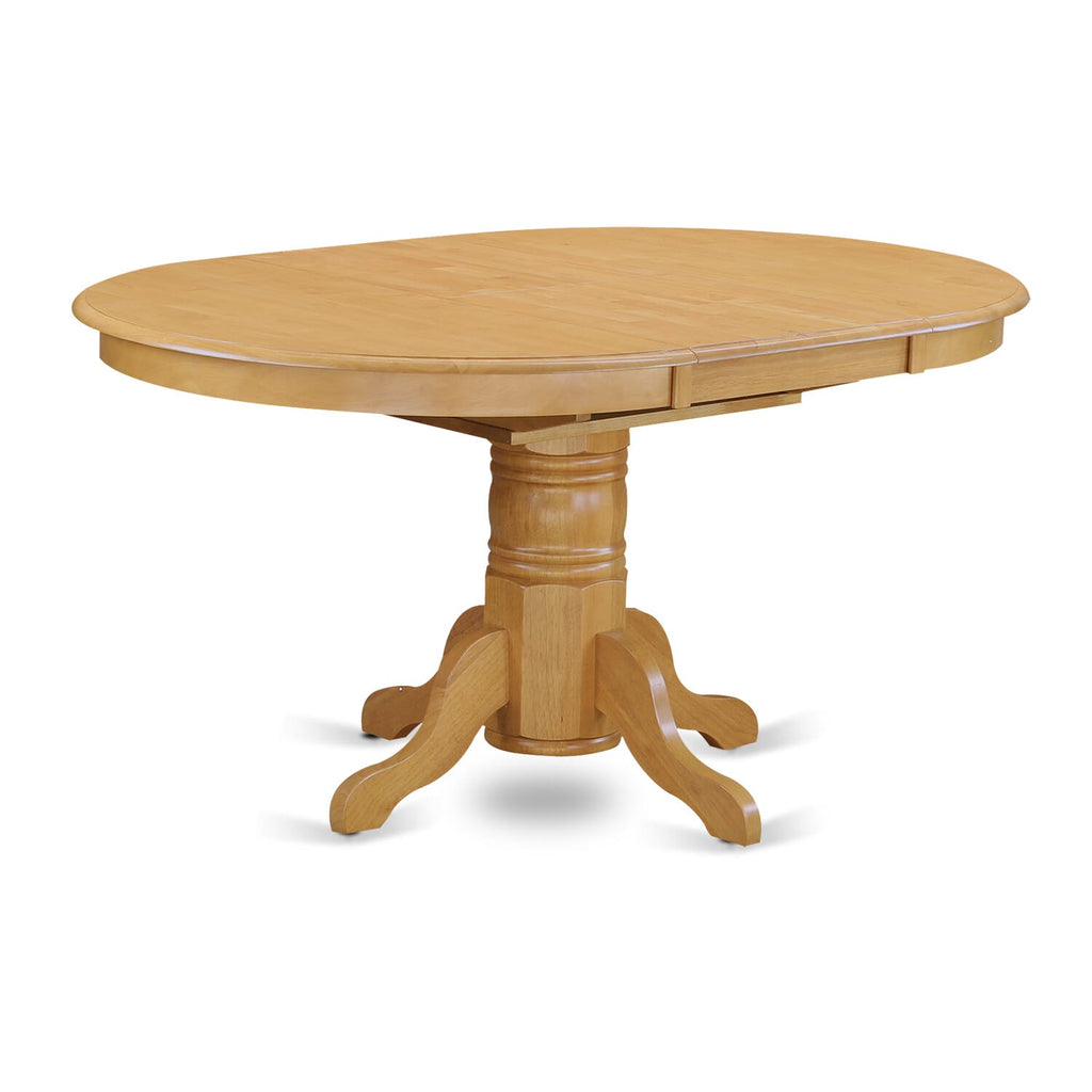 AVCE7-ZY1-9A Dining Ensemble 7-Piece Set with Oval Butterfly Leaf Table & 6 Parson Chairs in Limelight Upholstery