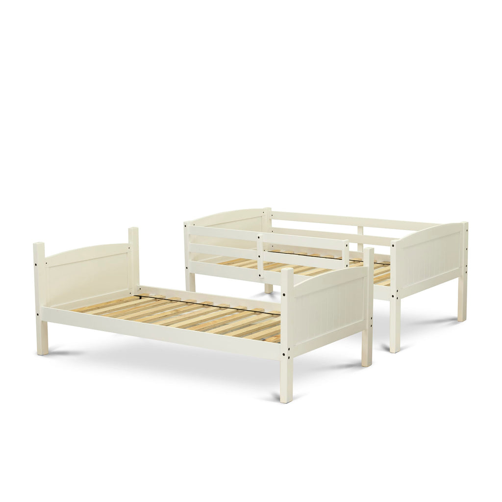 AYB-07-C Albury Twin Bunk Bed Crafted in Sleek White Finish Perfect for Kids