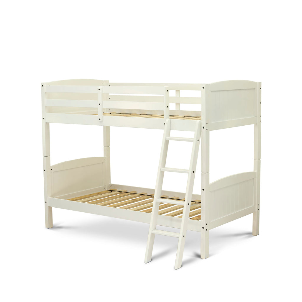 AYB-07-C Albury Twin Bunk Bed Crafted in Sleek White Finish Perfect for Kids
