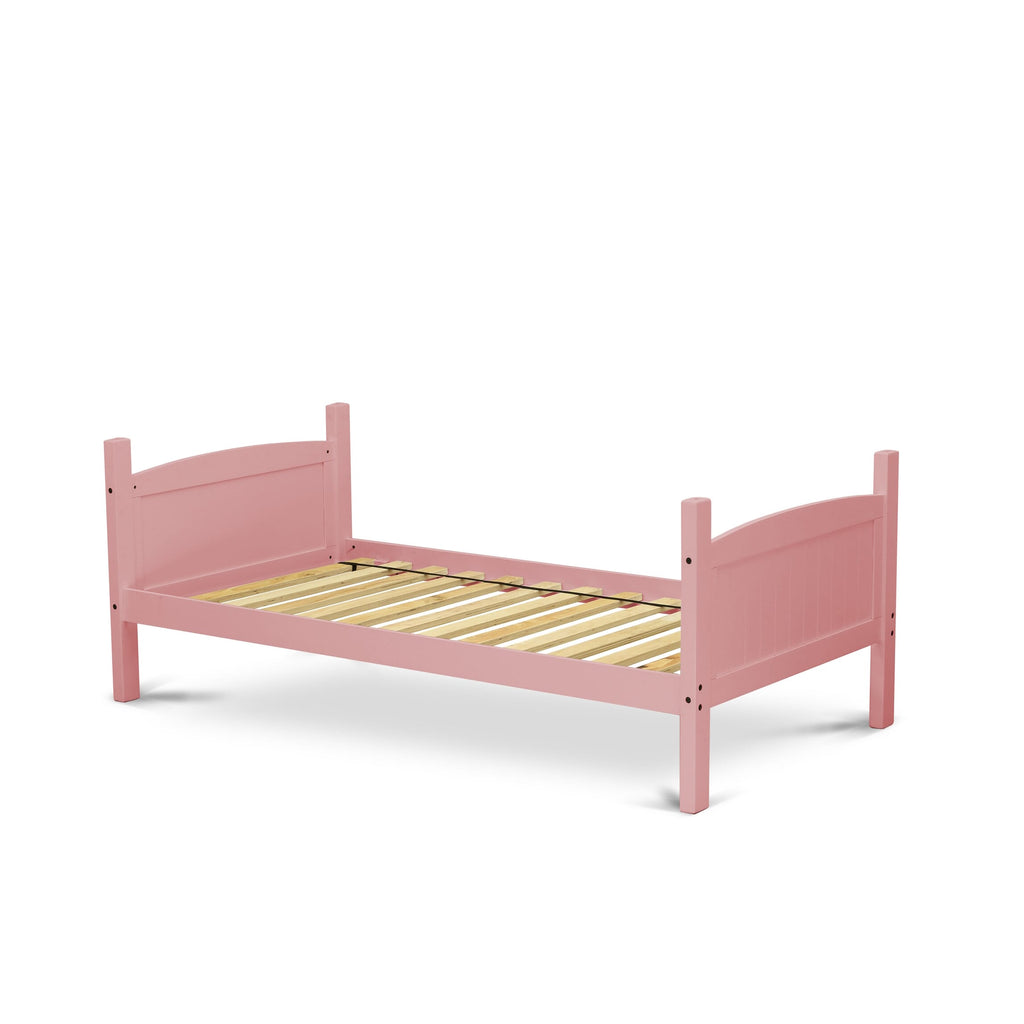 AYB-0G-A Twin Bunk Bed Albury Style in Vibrant Pink Finish