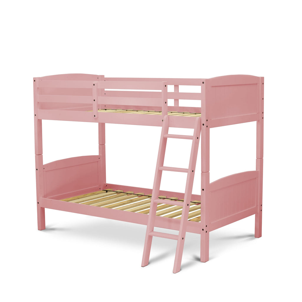 AYB-0G-A Twin Bunk Bed Albury Style in Vibrant Pink Finish