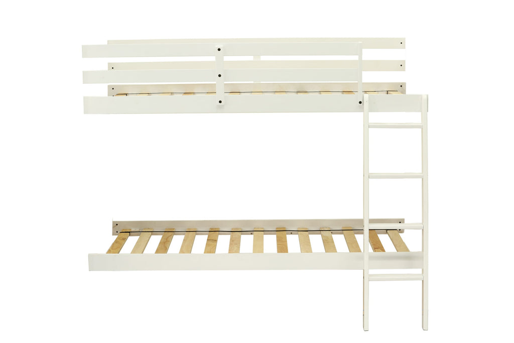 AYB-07-C Albury Twin Bunk Bed Crafted in Sleek White Finish Perfect for Kids