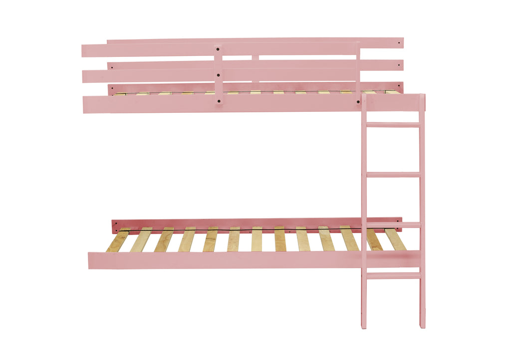 AYB-0G-A Twin Bunk Bed Albury Style in Vibrant Pink Finish
