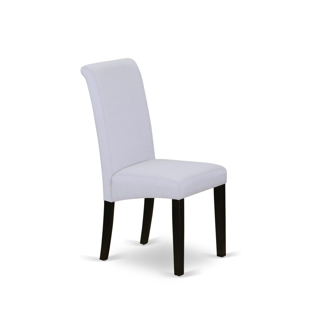 LABA7-I9-5B Exquisite 7-Piece Dining Collection with Expanding Table and Six Parsons Seats, Exchangeable Backdrop