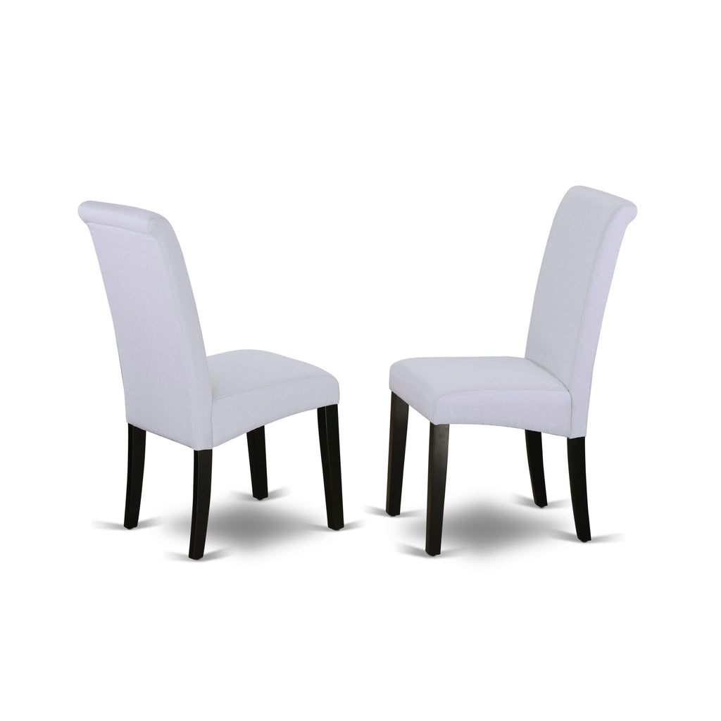 9-Piece Dining Set with X-Legs, 72-inch Table & Grey Parson Chairs Model X697BWNNP-N
