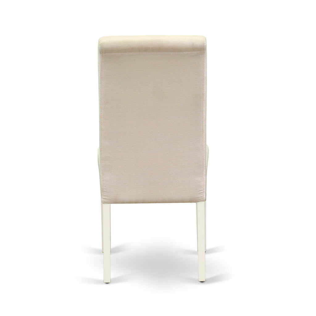 AVBA7-6SR-XT Oval Dining Set with Dome Extension & 6 Cream-Chic Upholstered Seats in White 42x60