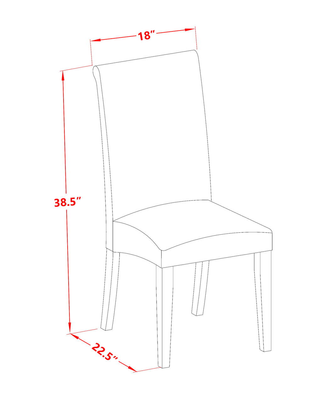 BAP2T74 Elegant Barry Dining Room Chairs Cream Linen Upholstered Set in Linen White, Pair