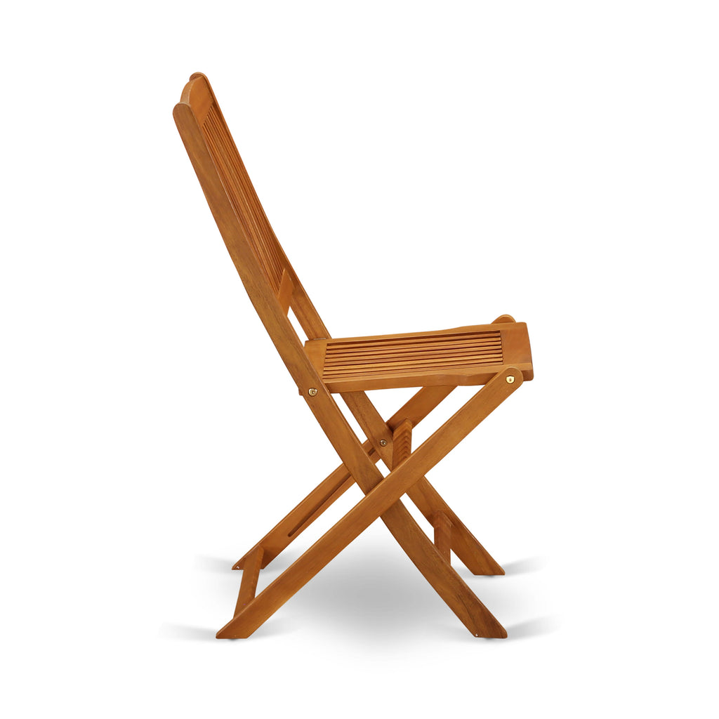 DICM5AW131 Patio Dining Set with 5 Pieces Oval Acacia Table, Chairs & More, 36x60 in. Natural