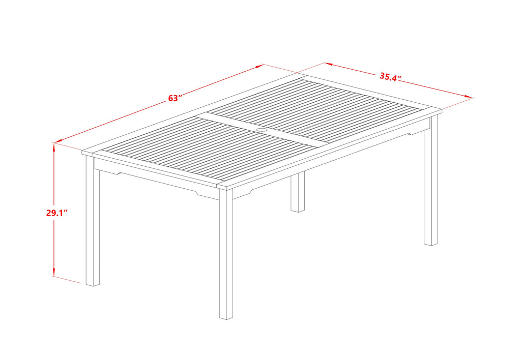 5-Piece Outdoor Dining Set with Folding Chairs - CMFM5J9GB