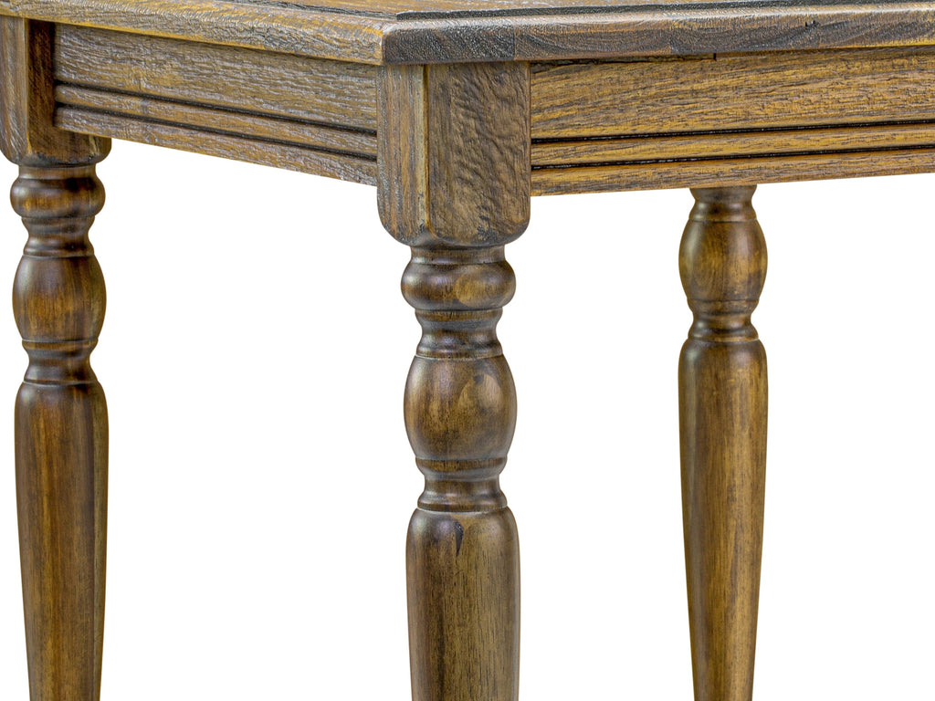 Versatile BF-07-BT Bedford Wooden Side Table with Open Storage Shelf, Distressed Jacobean Finish, 16x20