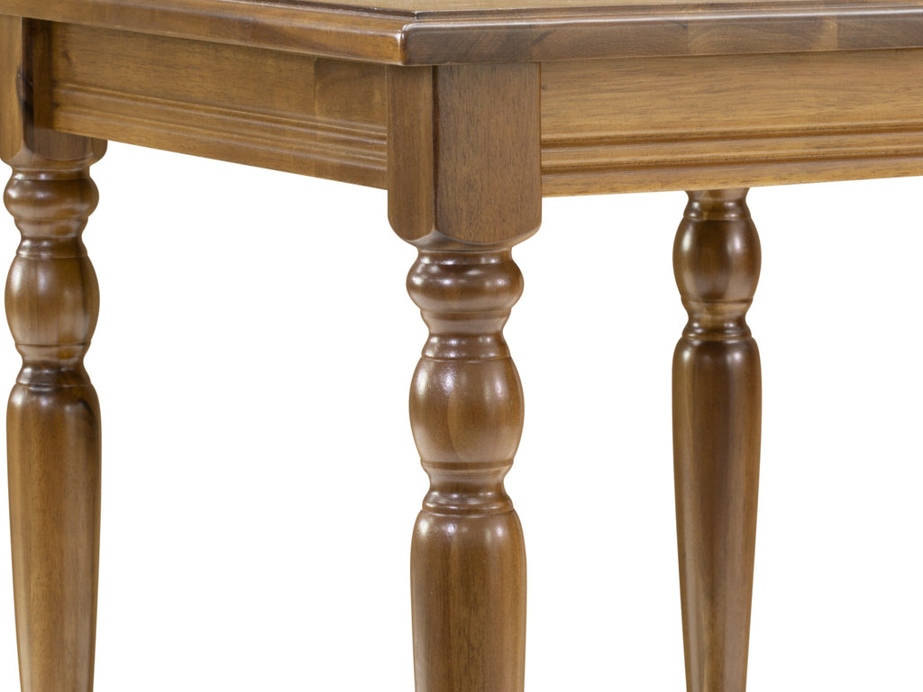 BF-08-KC Elegant Bedford Rectangle Nightstand with Open Shelf, 16x20 in, Antique Walnut Finish
