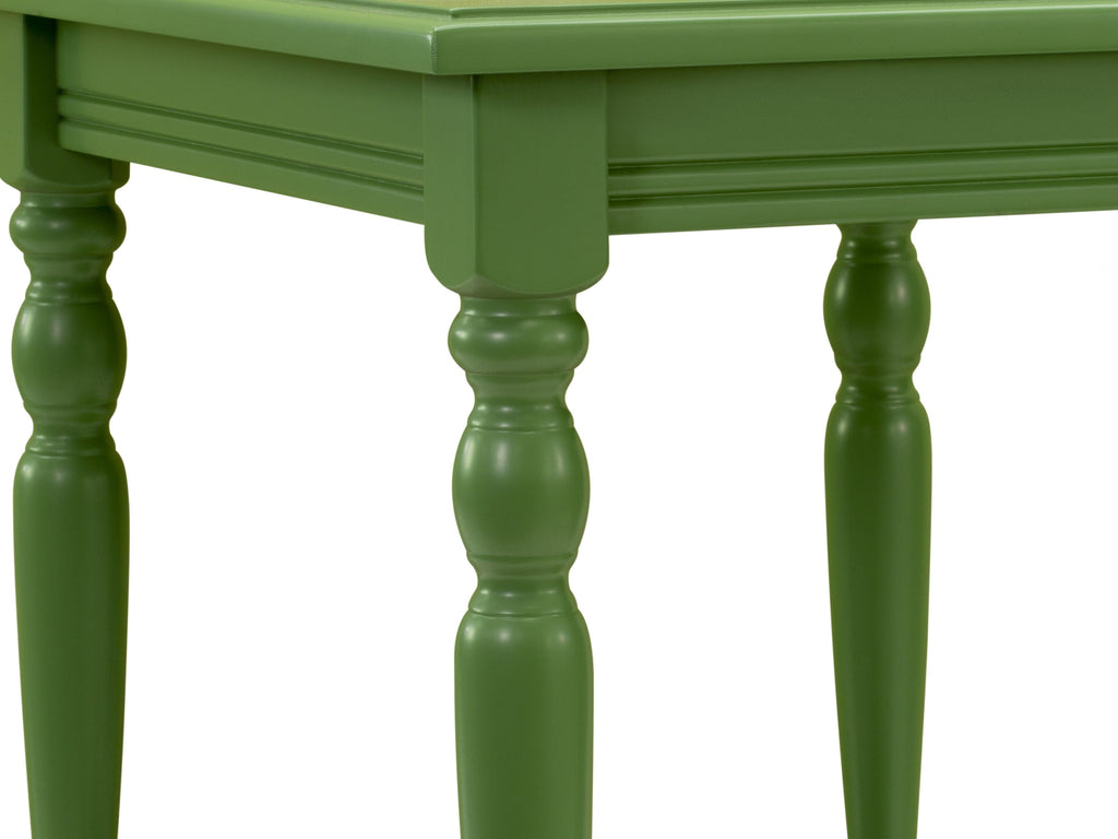 BF-12-NN Stand Alone Modern Rectangular End Table with Open Storage, 16x20 in, Green Finish