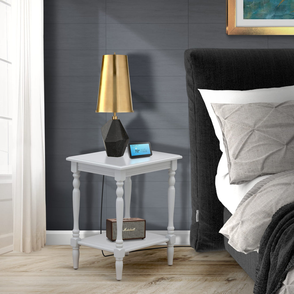 BF-14-4X - Stylish Urban Gray Rectangular Nightstand with Open Storage for Bedroom Appeal