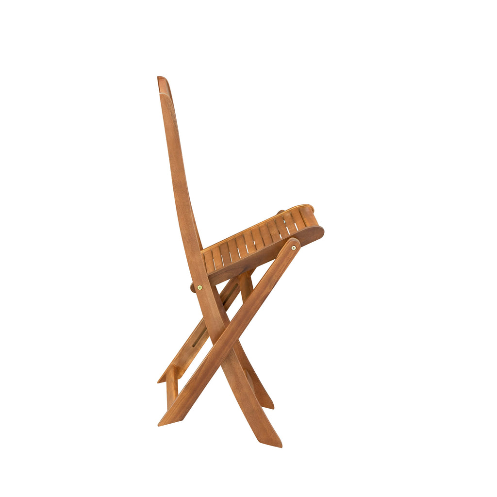 BSFM9REK6 9-Pc Patio Garden Dining Ensemble with Oval Acacia Wood Table and Folding Chairs