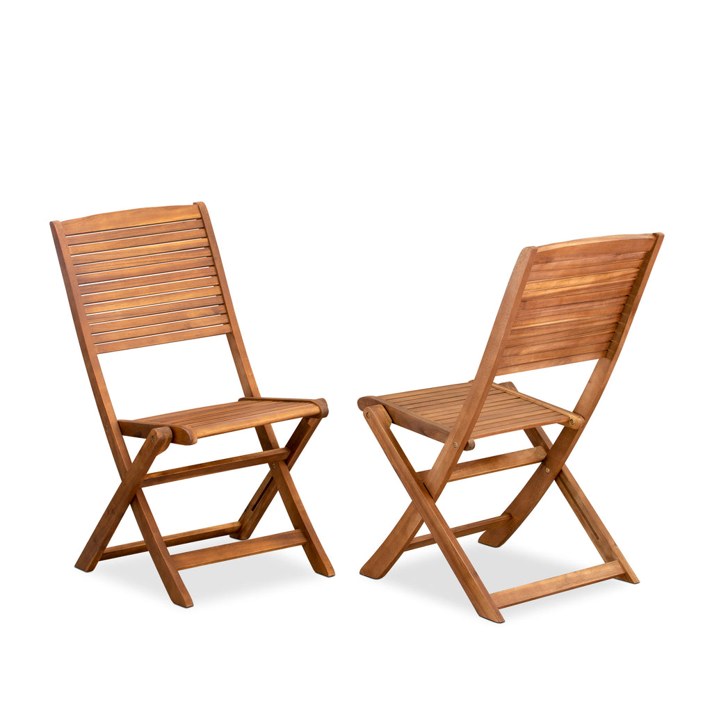 5-Piece Outdoor Dining Set with Folding Chairs - CMFM5J9GB