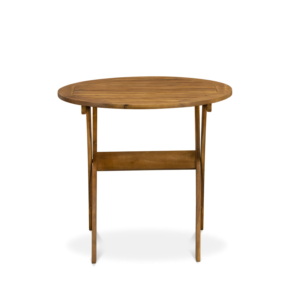 Outdoor Acacia Wood Coffee Table - BMNTDPA, Round Design 30'' Natural Oil Finish for Patios