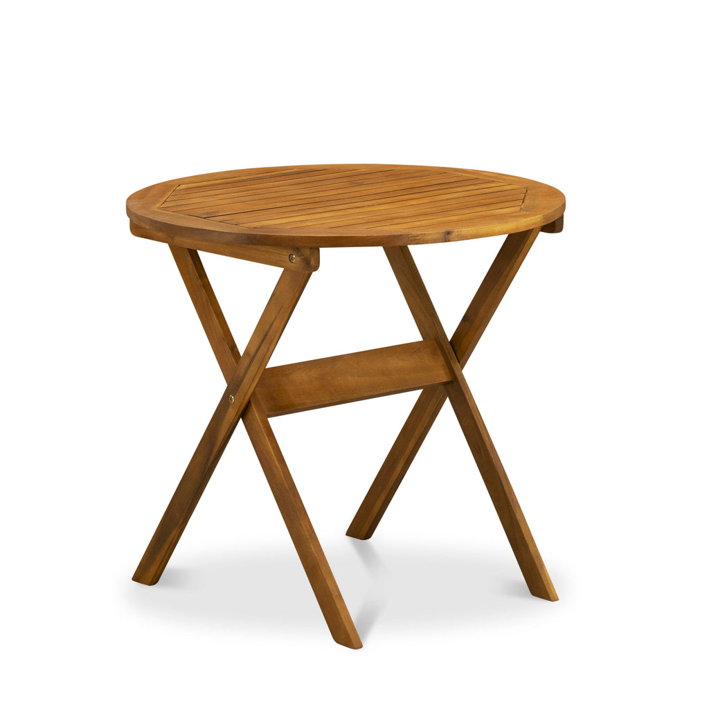 Outdoor Acacia Wood Coffee Table - BMNTDPA, Round Design 30'' Natural Oil Finish for Patios
