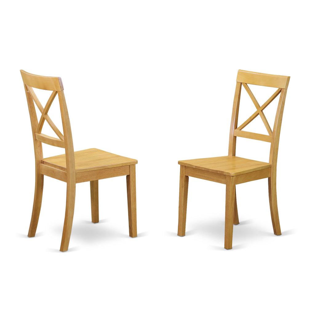 CABO7-MET-W Modern 7-Piece Dining Ensemble with Elegant Rectangle Table and Six Comfy Chairs, 36x60 Inch, Oak Finish