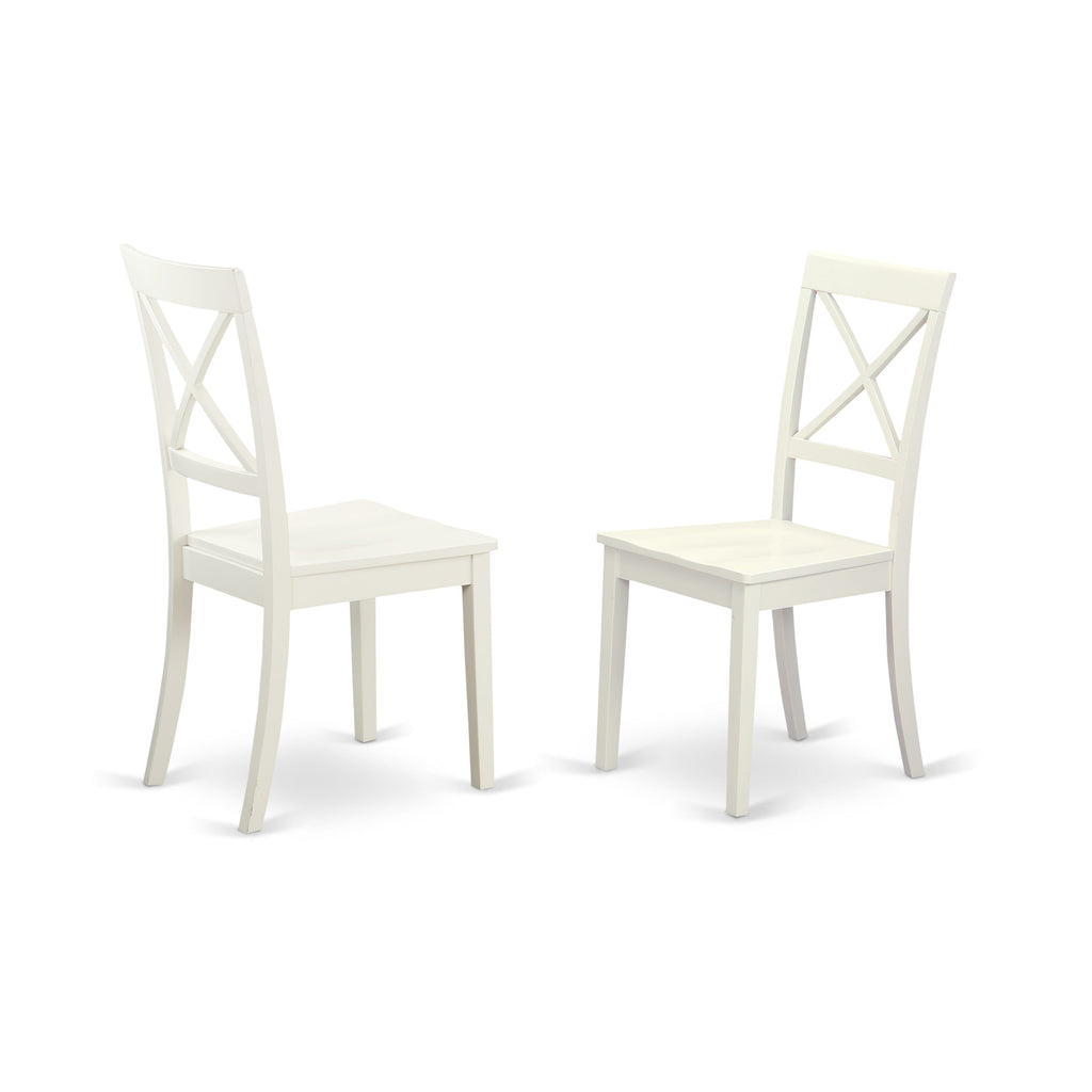 CABO6-JTI-A Elegant 6-Piece Dining Collection with Rectangular Table, 4 Chairs, and Bench in Linen White