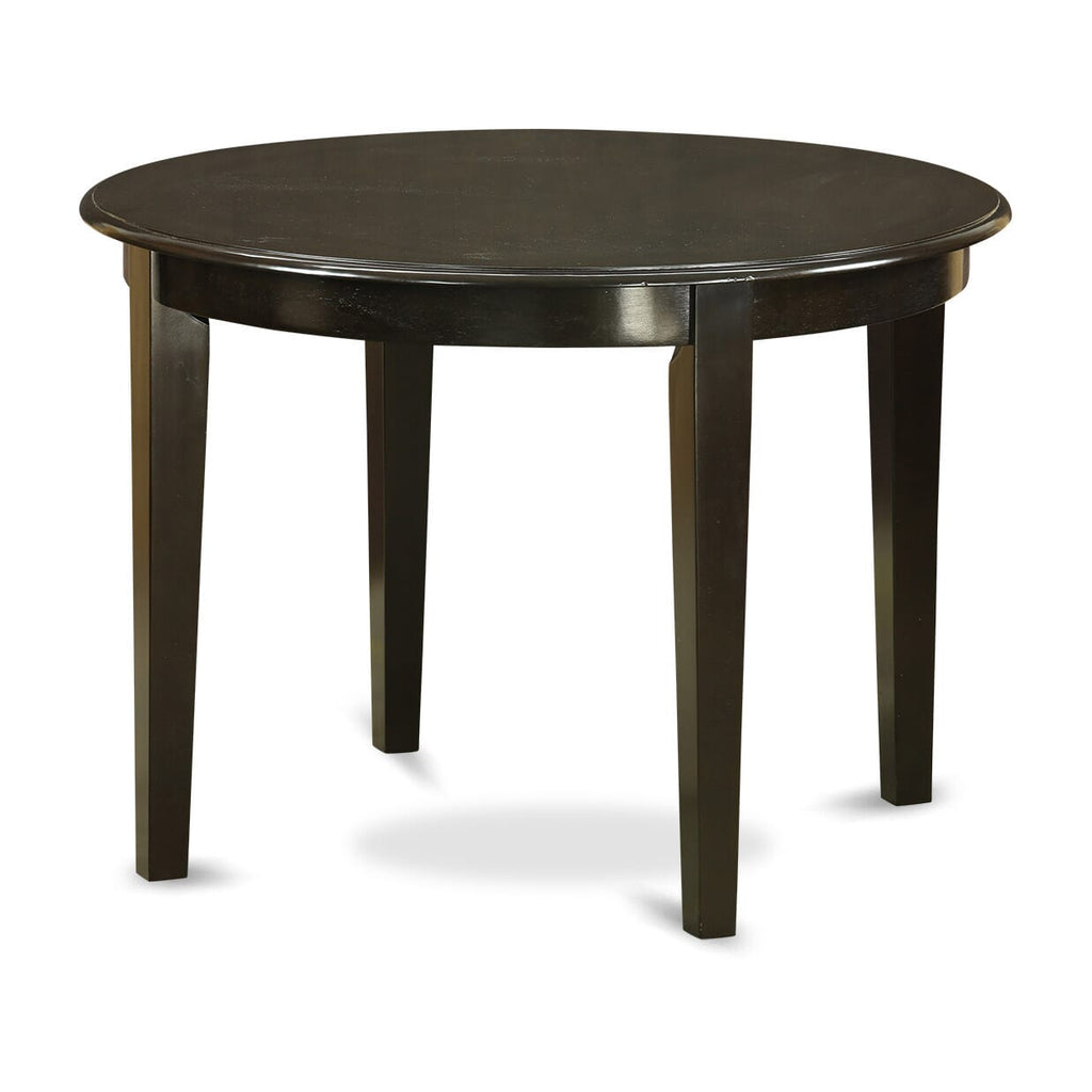 BOCA3-VSD-5 Three-Piece Round Dining Set Wood Table & Linen Chairs, 42 Cappuccino