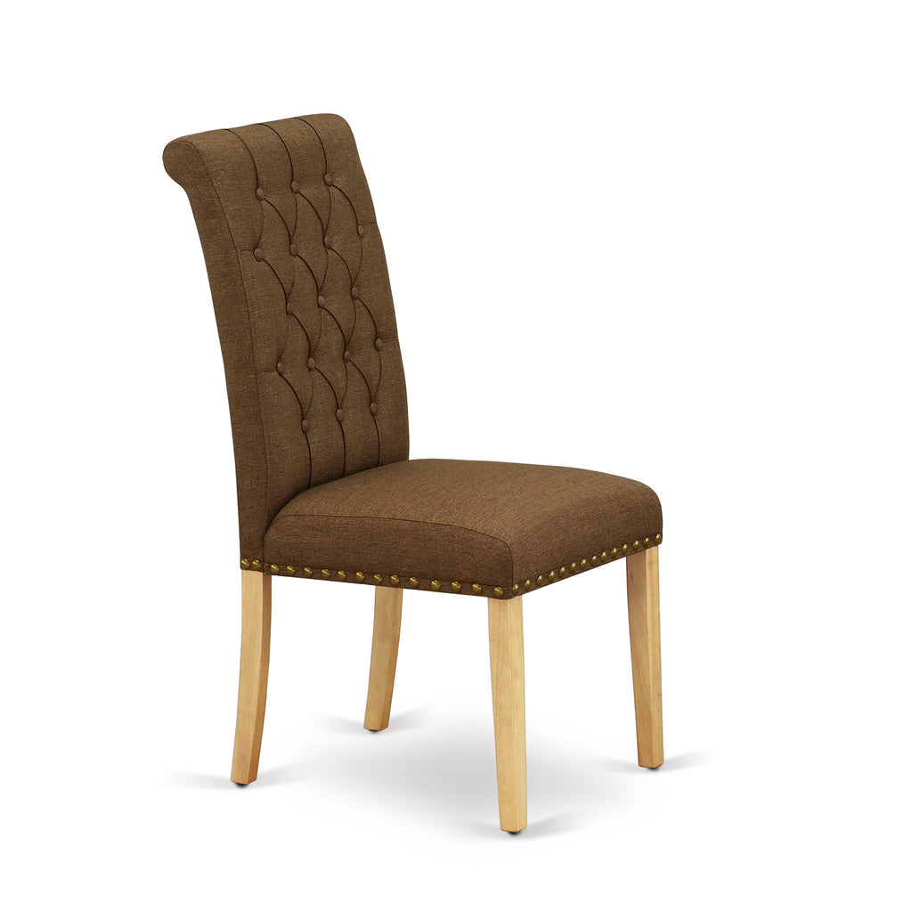 Explore Cozy CABR5-0TI-FJ 5 Pc Dining Suite with Rectangle Table & Upholstered Chairs - Elegant Oak Finish