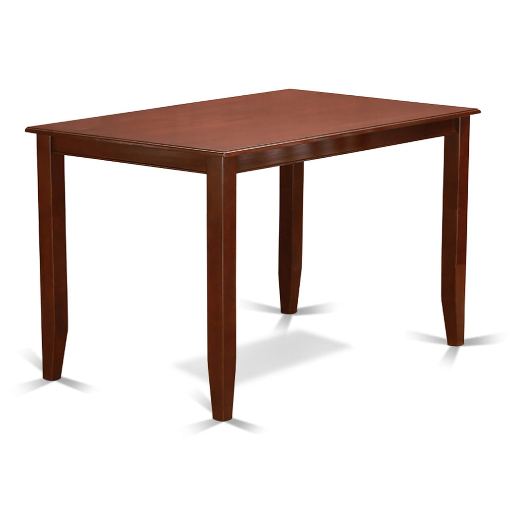 BUVN3-7XF-SC 3-Piece Counter Height Dining Set with Rectangle Table & 2 Faux Leather Chairs, Mahogany, 30x48